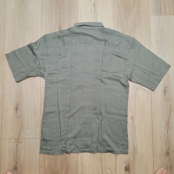 Natural Issue Shirt M VTG 90s Rayon Boxy Fit Oversized Geometric Mens Medium - Picture 4 of 6